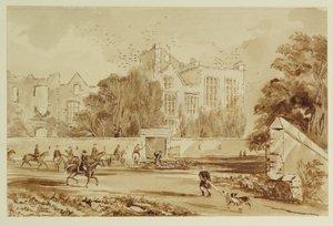 Hardwick Old Hall (akvarell på papir) av William Henry Hunt