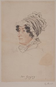 Mrs Hannah Gregory (rødt og grått kritt på papir) av William Henry Hunt