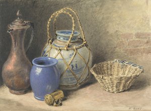 Stilleben med ingefærkrukke, ca. 1825 (wc over grafitt på papir)