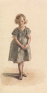 Ung jente som står barbeint av William Henry Hunt