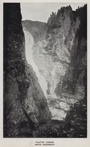 Canyons of Colorado: Platte Canon, Above Deansbury (s/hvitt-bilde) av William Henry Jackson