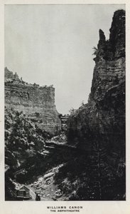 Canyons of Colorado: Williams Canon, Amphitheatre (s/hvitt bilde) av William Henry Jackson