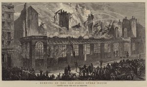 Brenning av det gamle operahuset i Paris