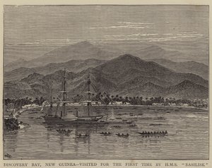 Discovery Bay, New Guinea, besøkt for første gang av HMS Basilisk av William Henry James Boot