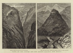 Utsikt over Denver og Rio Grande Railway, New Mexico av William Henry James Boot