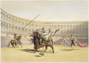Oksen kaster Picador og hest, 1865