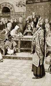 Jocelyn, biskop av Glasgow, i Northampton, 1176, illustrasjon fra 