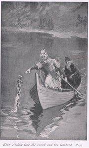 Kong Arthur tok sverdet og sliren av William Henry Margetson