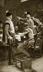 Regent Moray arresterer fiendene sine, 1569, illustrasjon fra 
