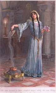 Hun var kjent for å ha studert magi mens hun ble oppvokst i nonneklosteret av William Henry Margetson