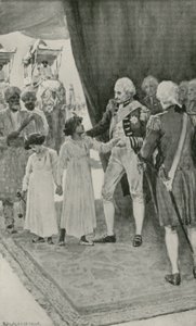 Sultan Tippus sønner blir mottatt av Lord Cornwallis som gisler av William Henry Margetson
