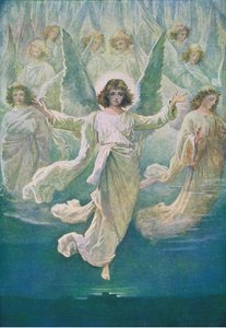 Englekoret, fra The Bible Picture Book utgitt av Thomas Nelson, ca. 1950