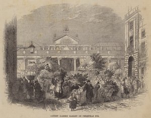 Covent Garden Market på julaften av William Henry Pike