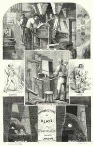 Produksjon av glass hos Apsley Pellatt and Cos, London (gravering)