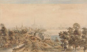 Gamle London, utsikt fra St. James Park ser østover av William Henry Pyne