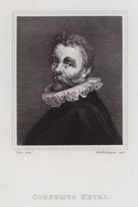 Cornelis Ketel , nederlandsk manneristmaler (gravering) av William Henry Worthington