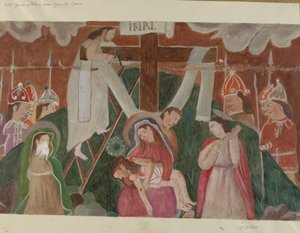 Korsstasjon nr. 13: Jesus blir tatt ned fra korset, ca. 1936.