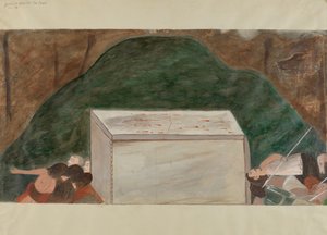Korsstasjon nr. 14: Jesus blir lagt i sin grav, ca. 1936.
