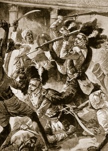The Second Relief of Lucknow, november 1857 (litho)