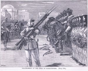 Nedrustning av den 26. ved Barrackpore 1857 e.Kr