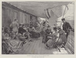På vei til Brasil, skisser om bord på Steam-Ship Thames