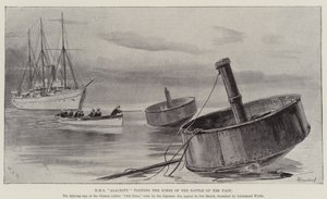 HMS Alacrity besøker scenen for slaget ved Yalu