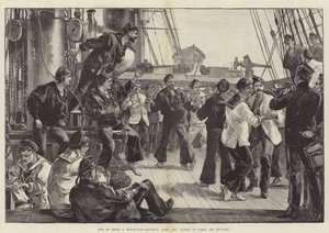 Life on Board a Man-of-War, Saturday Afternoon, Hands to dance og Skylark av William Heysham Overend