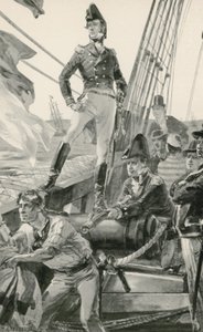 Lord Cochrane signaliserer hjelp til å angripe den franske flåten