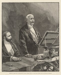 Møte i Royal Geographical Society, mandag 5. mai, i Royal Albert Hall, herr Stanley taler