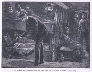 Om bord på et emigrantskip på tidspunktet for den irske hungersnøden AD 1846