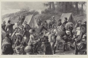 På vei til Klondike, scene nær landingsscenen, Dyea av William Heysham Overend