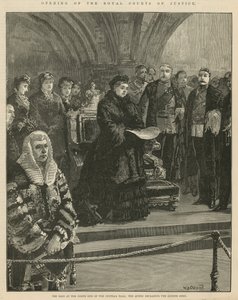 Åpning av Royal Courts of Justice av William Heysham Overend