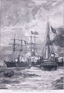 Mottak av den franske flåten i Portsmouth 1865 e.Kr