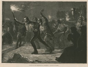 Skating på Serpentine med fakkel (gravering) av William Heysham Overend
