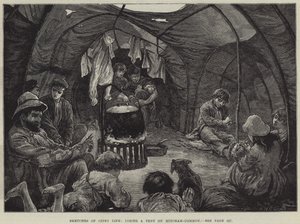 Skisser av Gipsy Life, inne i et telt på Mitcham-Common av William Heysham Overend