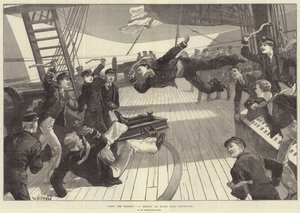 Sleng apen! En skisse ombord på HMS Inconstant