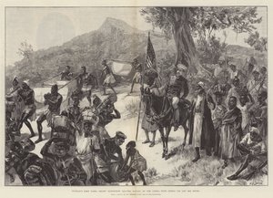 Stanleys Emin Pasha hjelpeekspedisjon forlater Matadi i Kongo med Tippoo Tib og hans koner av William Heysham Overend