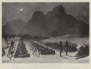 Fremskrittet mot Dongola, Sonki by Moonlight, inne i Zareba av William Heysham Overend
