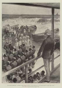 Ashanti-ekspedisjonen, landing av kontreadmiral Rawson, og hans mottakelse av Sir Francis Scott, ved Cape Coast Castle