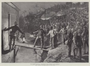 Burmah-ekspedisjonen, kong Theebaws avgang fra Mandalay av William Heysham Overend