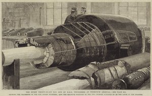 The Burst Thirty-Eight Ton Gun av HMS Thunderer ved Woolwich Arsenal