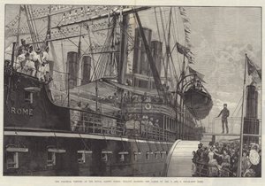 De koloniale besøkende ved Royal Albert Docks, Malays som bemanner verftene til P og O Steam-Ship Roma