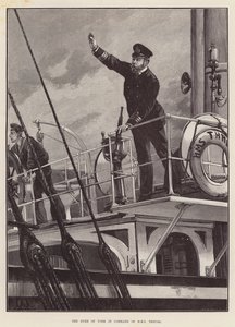 Hertugen av York i kommando av HMS Thrush av William Heysham Overend
