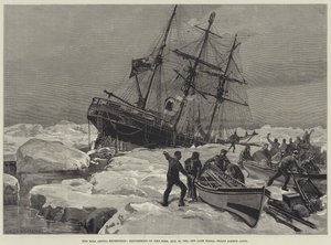 Eira arktiske ekspedisjon, grunnleggelsen av Eira, 21. august 1881, utenfor Cape Flora, Franz Joseph Land av William Heysham Overend