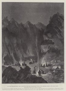 The Indian Frontier Rising, den første brigaden til Tirah Expeditionary Force på sin julemiddag i Bazar-dalen