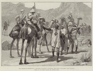 Khartoum-ekspedisjonen, montert infanteri som fanger de første fangene nær Gakdul av William Heysham Overend