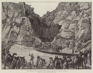 Khartoum-ekspedisjonen, på ørkenmarsjen, nedre brønn ved brønnene til Gakdul av William Heysham Overend