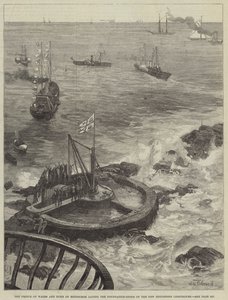 Prinsen av Wales og hertugen av Edinburgh legger grunnsteinen til New Eddystone Lighthouse