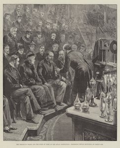 Prinsen av Wales og hertugen av York ved Royal Institution, professor Dewar foreleser om Liquid Air av William Heysham Overend
