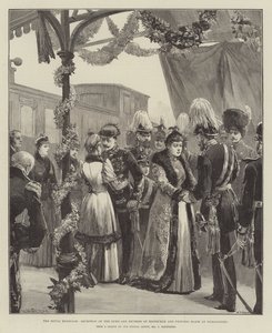 Det kongelige ekteskapet, mottakelse av hertugen og hertuginnen av Edinburgh og prinsesse Marie på Sigmaringen